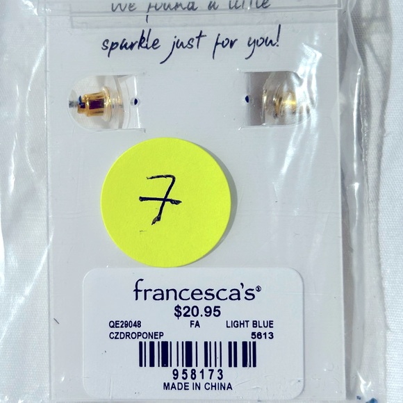 Abbey Crystal Drop Hoop Earrings - Picture 2 of 3